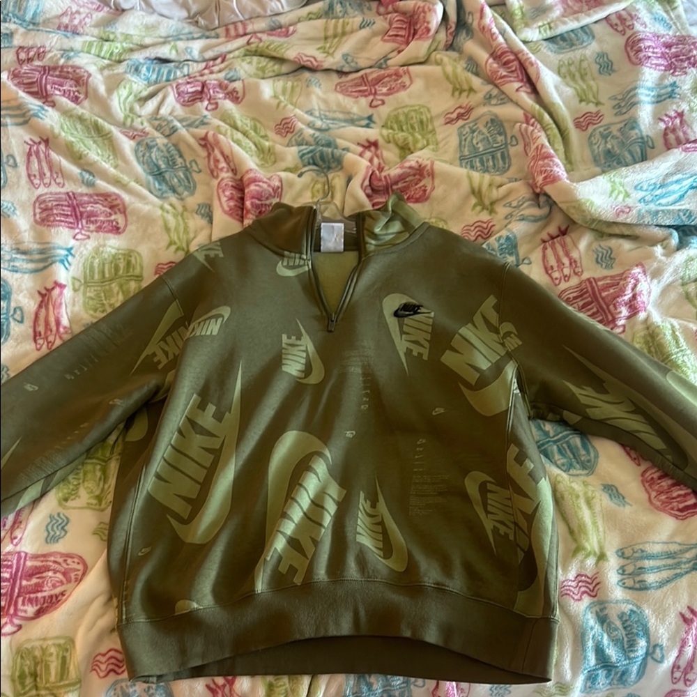 Nike Olive Green Pullover Sweatshirt